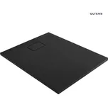 Oltens Bergytan obdélníková vanička 100 x 80 cm RockSurface, matná černá 15100300