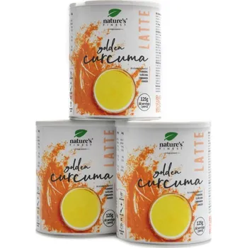 Přírodní produkt Natures Finest Golden Curcuma latte BIO 3 x 125g economy pack