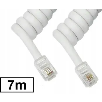 Sluchátka Telefonní spirálový kabel černý 7 m