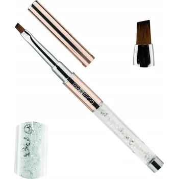 Kosmetický štětec Štětec na gel a akryl Profico Crystal P12 se syntetickými štětinami, zlatý