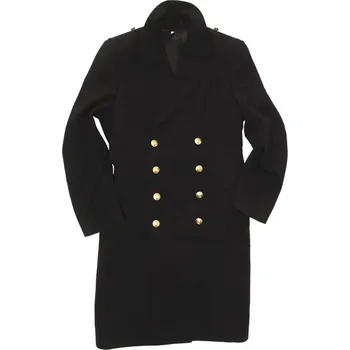 Pánský kabát Kabát NAVY BW se zlatými knoflíky MODRÝ (Kabát NAVY BW se zlatými knoflíky MODRÝ)