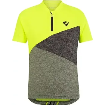 cyklistický dres Dres Ziener NACIS JR yellow grey velikost 116
