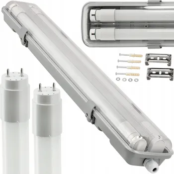 Stropní svítidlo přisazené Berge 36 W patice G13, délka 120 cm, stříbrné