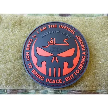 Nášivka Nášivka INFIDEL PUNISHER plast ČERNÁ/ČERVENÁ (Nášivka INFIDEL PUNISHER plast ČERNÁ/ČERVENÁ)