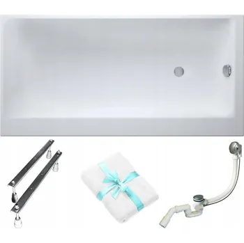 Vana Obdélníková akrylátová vana Cersanit Smart, boční odtok, 160 x 80 cm