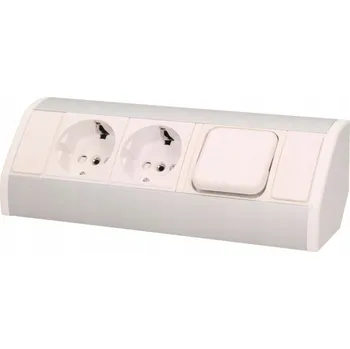 Elektrická zásuvka Elektrická Zásuvka do desky stolu Orno stříbrná