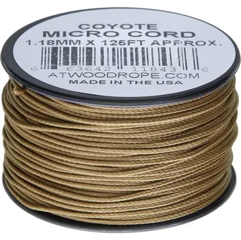 Šňůra MICRO CORD nylon na cívce 38 m 1,18 mm COYOTE (Šňůra MICRO CORD nylon na cívce 38 m 1,18 mm COYOTE)