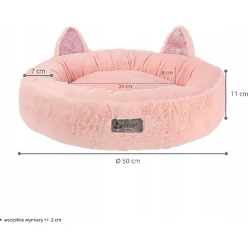 Pelíšek pro psa DINGO PELÍŠEK HUGME 50CM RŮŽOVÝ S UŠIMA