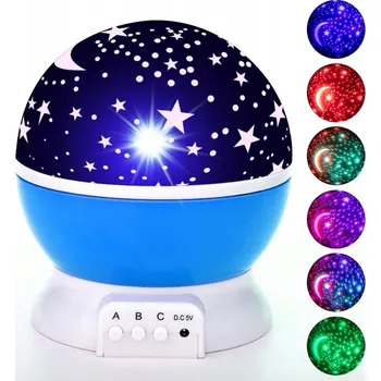 Lampička NOČNÍ LAMPA PROJEKTOR NOČNÍ OBLOHY LED OTOČNÁ O 360°