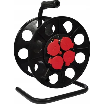 Napájecí kabel Prodlužovací Kabel na bubnu Jonex 0 m, 4 ks, černý