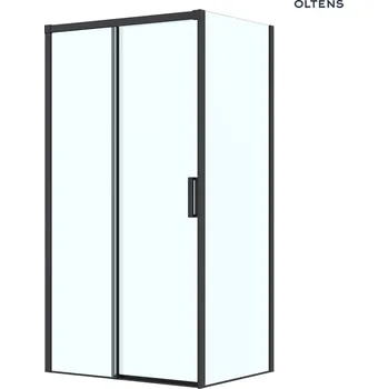 Oltens Breda sprchový kout 110 x 90 cm, obdélníkový, matná černá/průhledné sklo 20225300