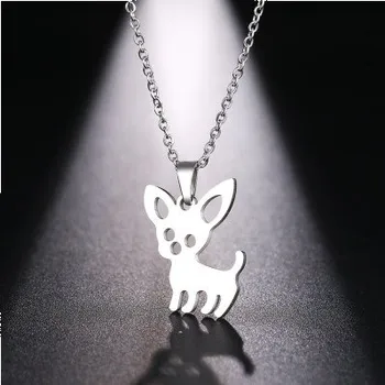 Náhrdelník ČIVAVA - náhrdelník s přívěskem - chirurgická ocel 1ks ŠP/SO