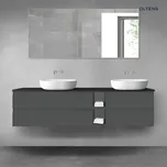 Oltens Vernal sada koupelnového nábytku 180 cm s horní deskou, matná grafitová/matná černá 68640400
