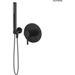 Sada Oltens Molle podomítková sprchová baterie se sprchovým setem Ume Hvita, matná černá 36612300
