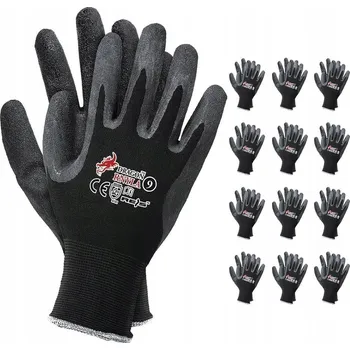 Pracovní rukavice Nylonové rukavice potažené latexem Reis Rnyla vel. 7 - S 12 párů