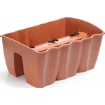 Truhlík na zábradlí CROWN terakota 39,3 cm