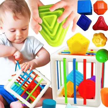 ostatní stavebnice Elastická Senzorická Kostka Antistresová Třídička Gumičky Stavebnice Pro Děti