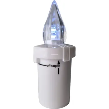 Svíčka HŘBITOVNÍ SVÍČKA ELEKTRICKÁ LED VLOŽKA MEMOR STUDENÁ BÍLÁ 90 DNÍ