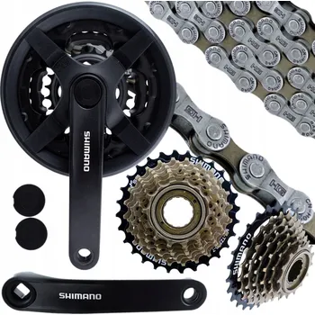 Řetěz na kolo SHIMANO Řetěz Kazeta Kliky 48/38/28 7-rychlostní Sada Pohonu pro jízdní kolo