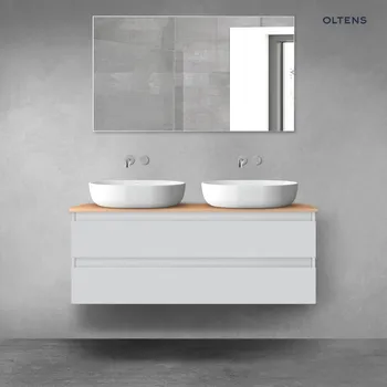 Koupelnový nábytek Oltens Vernal sada koupelnového nábytku 120 cm s horní deskou, matná šedá/dub 68467700