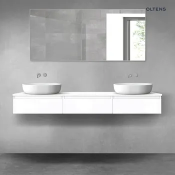 Koupelnový nábytek Oltens Vernal sada koupelnového nábytku 180 cm s horní deskou, lesklá bílá 68487000