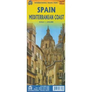 HISZPANIA Wybrzeże Morza Śródziemnego mapa ITMB 2022 Kolektiv autorů