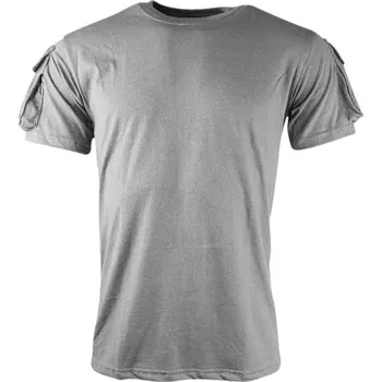 Pánské tričko Triko TACTICAL VELCRO krátký rukáv ŠEDÉ (Triko TACTICAL VELCRO krátký rukáv ŠEDÉ)