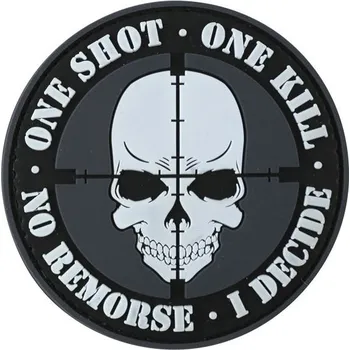 Nášivka Nášivka ONE SHOT-ONE KILL plast VELCRO ČERNÁ (Nášivka ONE SHOT-ONE KILL plast VELCRO ČERNÁ)