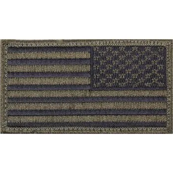 Nášivka Nášivka USA vlajka 4,5 x 8,5 cm reverzní ČERNÁ/ZELENÁ (Nášivka USA vlajka 4,5 x 8,5 cm reverzní ČERNÁ/ZELENÁ)