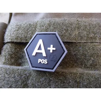 Airsoft Nášivka hexagon krev A POS plast ČERNÁ SWAT (Nášivka hexagon krev A POS plast ČERNÁ SWAT)