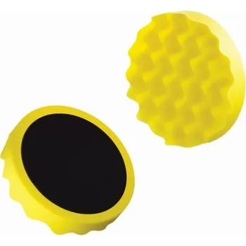 Lešticí houba profilovaná průměr 150 mm / žlutá / středně tvrdá / na suchý zip / BOLL BOLL CHEMIA/CHEMICALS