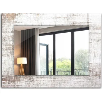 Zrcadlo Obdélníkové dekorativní zrcadlo na zeď, obdélníkový tvar 80x60 Staré Dřevo