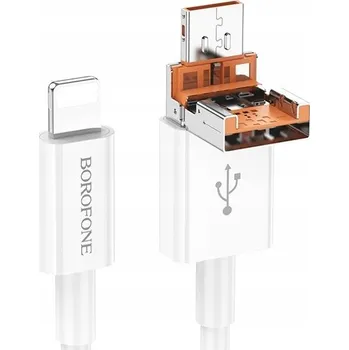 Datový kabel Kabel Borofone USB-C - Apple Lightning 1 m průhledný