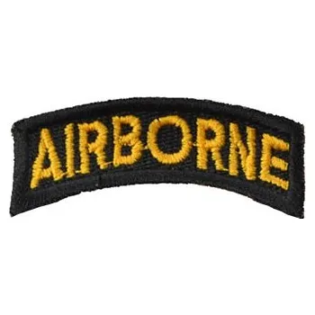 Nášivka Nášivka oblouček AIRBORNE ČERNO/ŽLUTÁ (Nášivka oblouček AIRBORNE ČERNO/ŽLUTÁ)