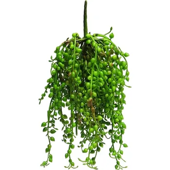 umělá květina C7.cz dekorace Starček - Senecio Rowleyanus 25 cm zelená