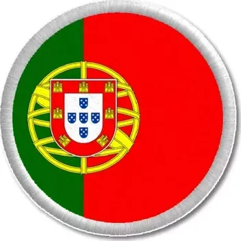 Vlajka Pelisport Portugalská vlajka tištěná nášivka ø 4,5 cm