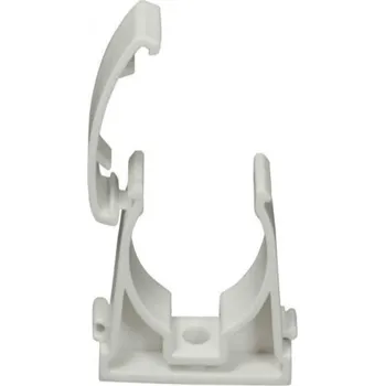 kabelová chránička DRŽÁK UZ UV 07.34 UZAVÍRACÍ UV ODOLNÝ PRO UPEVNĚNÍ TRUBEK 20mm BÍLÝ x1