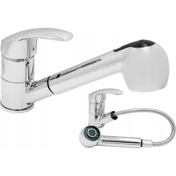 Vodovodní baterie Kuchyňská baterie stojánková Granitan HAND stříbrná