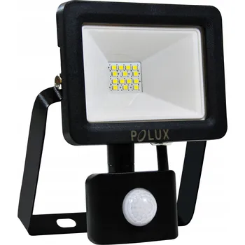 LED halogenový reflektor 10W s PIR senzorem 6500K IP65 černý Polux