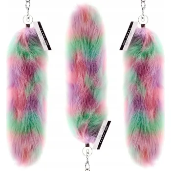 NADÝCHANÝ OCAS LIŠKY PŘÍVĚSEK NA KLÍČE NA TAŠKU, KLÍČE, DUHOVÝ