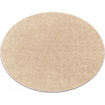 Koberec Koberec shaggy BUENOS měkký chlupatý jednobarevný krémový kulatý kruh 120 cm