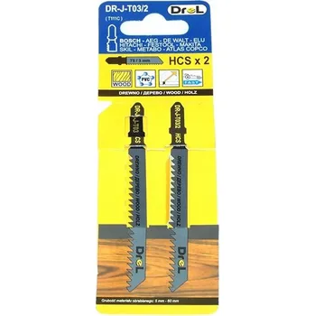 Pilový plátek Pilový List do přímočaré pily s upínáním typu "T" 75 mm 8 TPI dřevo 2 ks