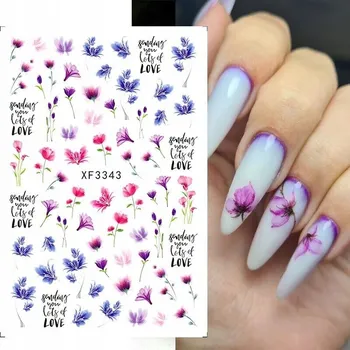 Samolepící Samolepky na zdobení nehtů Vzory JARO LÉTO KVĚTINY