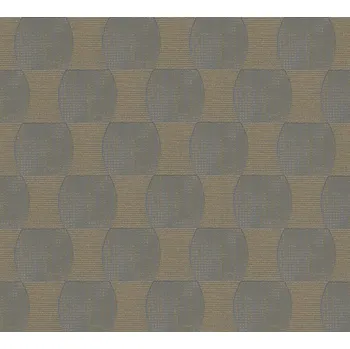 Tapeta Tapeta geometrický vzor zlatá šedá 3D