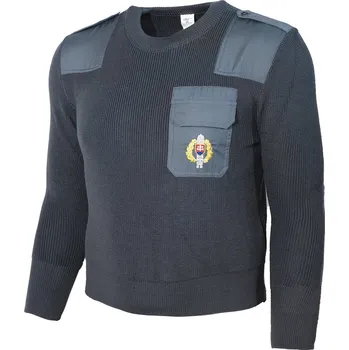 Dámský svetr Svetr SK s kapsou a nárameníky ŠEDÝ vel. 2/44 (Svetr SK s kapsou a nárameníky ŠEDÝ vel. 2/44)