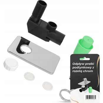 Praní a péče o prádlo Sifon pračky a myčky chromový, masivní, podomítkový 50 NS