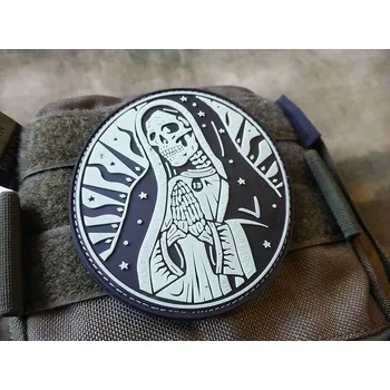 Nášivka Nášivka SANTA MUERTE plast velcro GLOW IN THE DARK (Nášivka SANTA MUERTE plast velcro GLOW IN THE DARK)