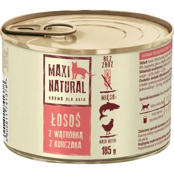 Krmivo pro kočku Maxi Natural Krmivo pro kočky LOSOSÍ JÁTRA 185g