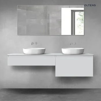 Koupelnový nábytek Oltens Vernal sada koupelnového nábytku 180 cm s horní deskou, matná šedá 68558700