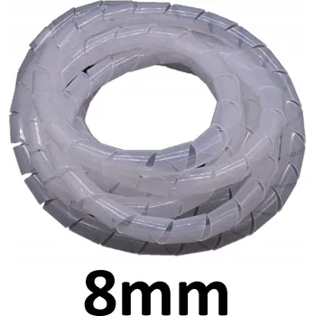 kabelová chránička Spirálová ochranná hadice / organizér kabelů 8 mm, 12 m